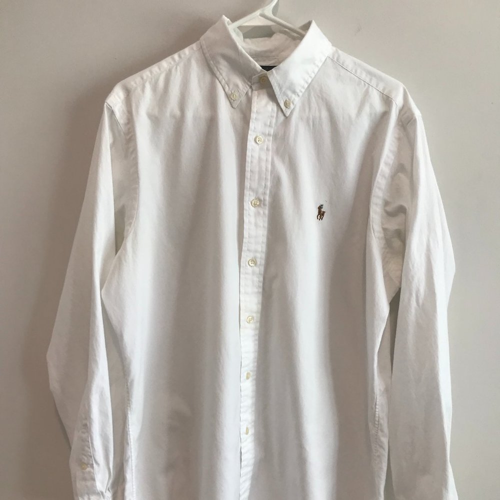 Ralph Lauren white button down 16" neck 34/35" sleeve